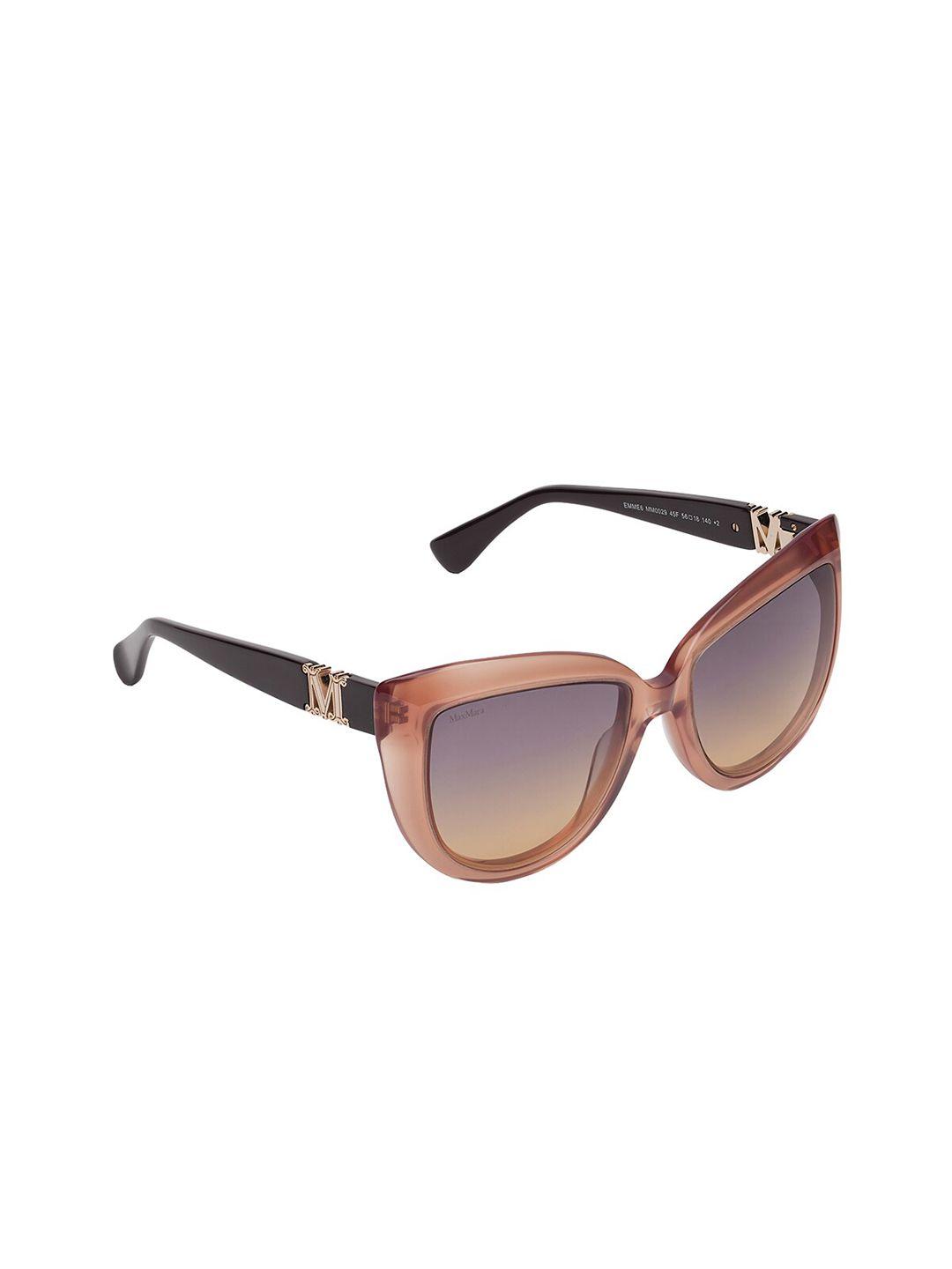 max mara women cateye sunglasses with uv protected lens mm0029 45f