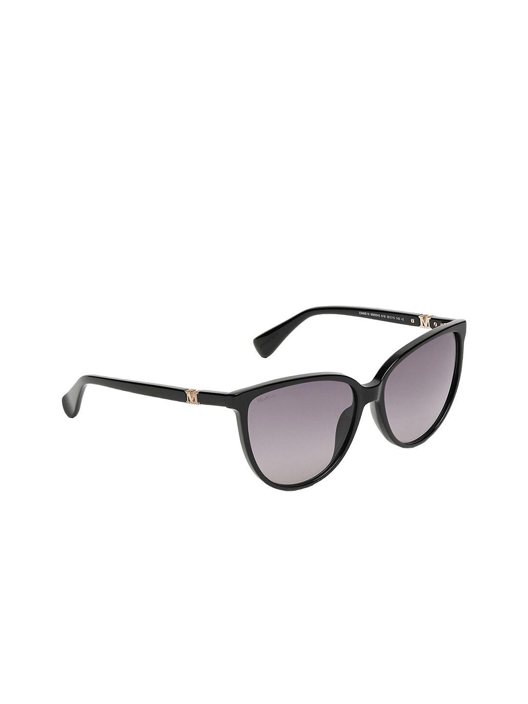 max mara women cateye sunglasses with uv protected lens mm0045 01b