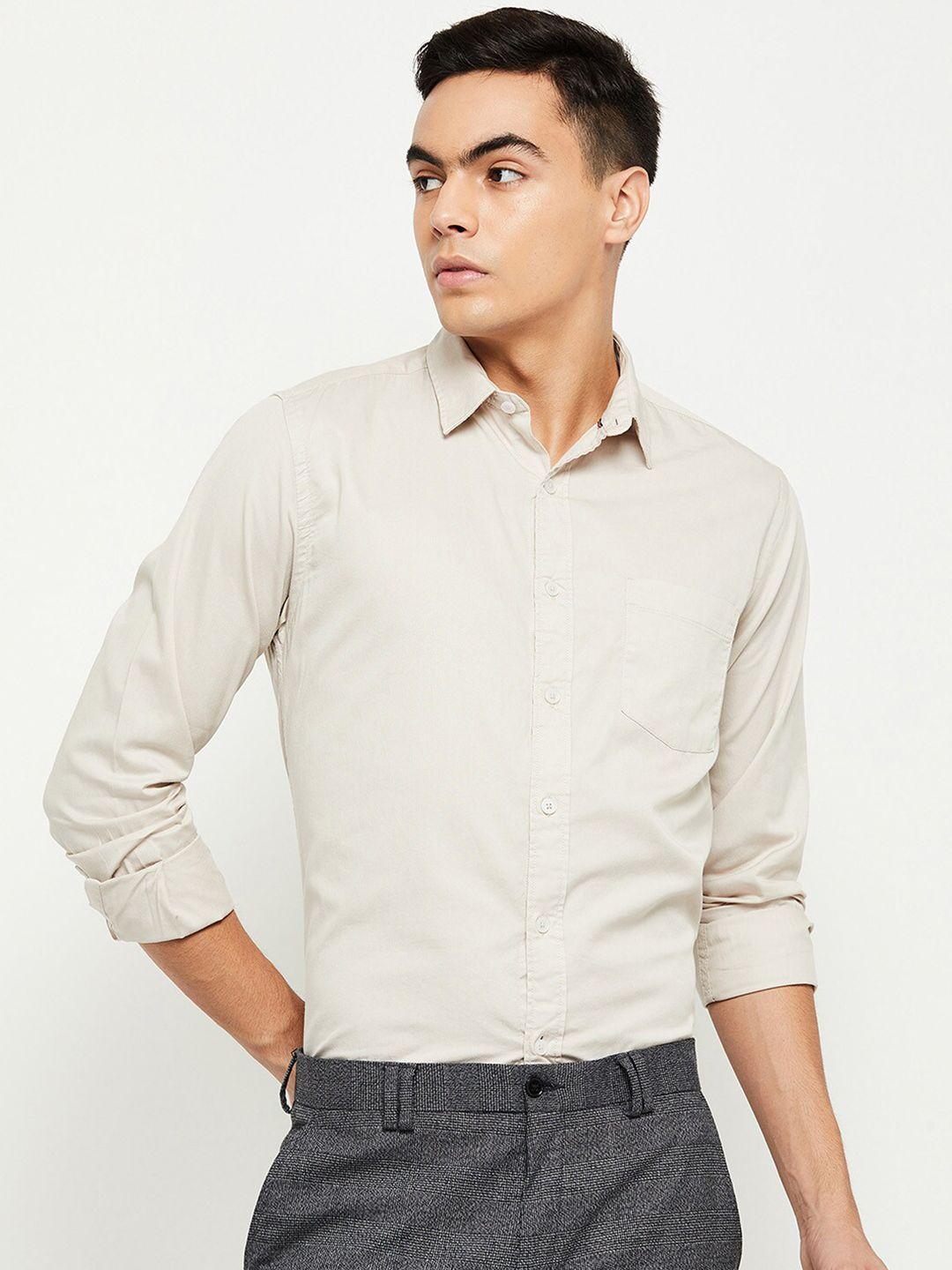 max men beige casual shirt