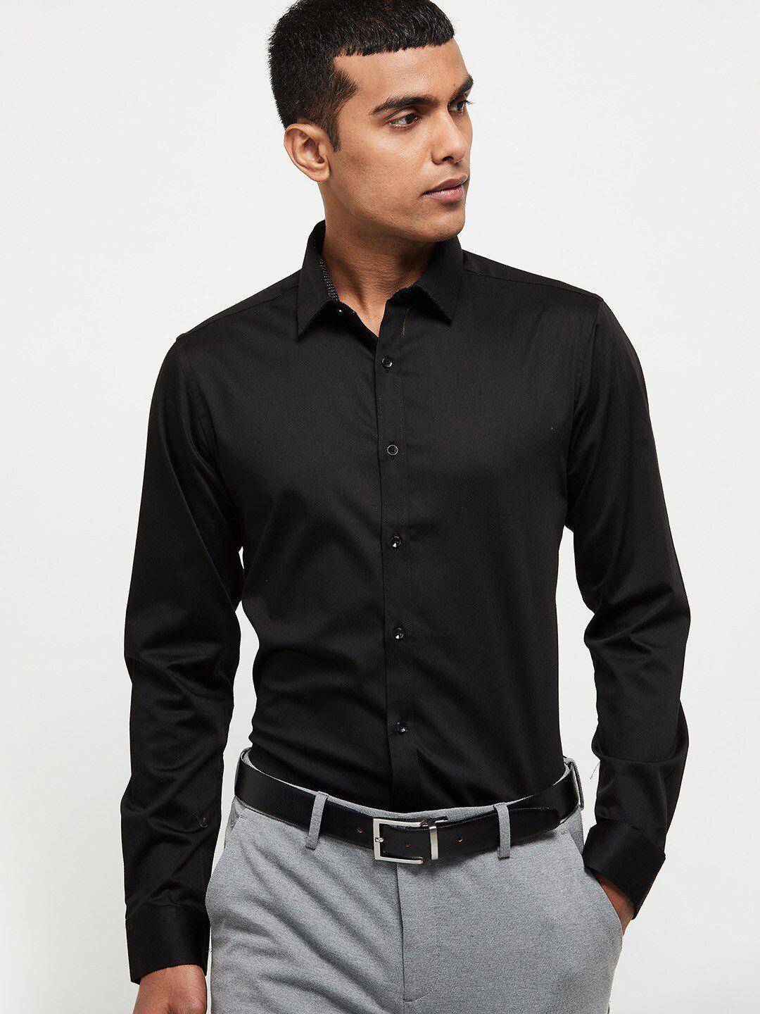 max men black casual shirt