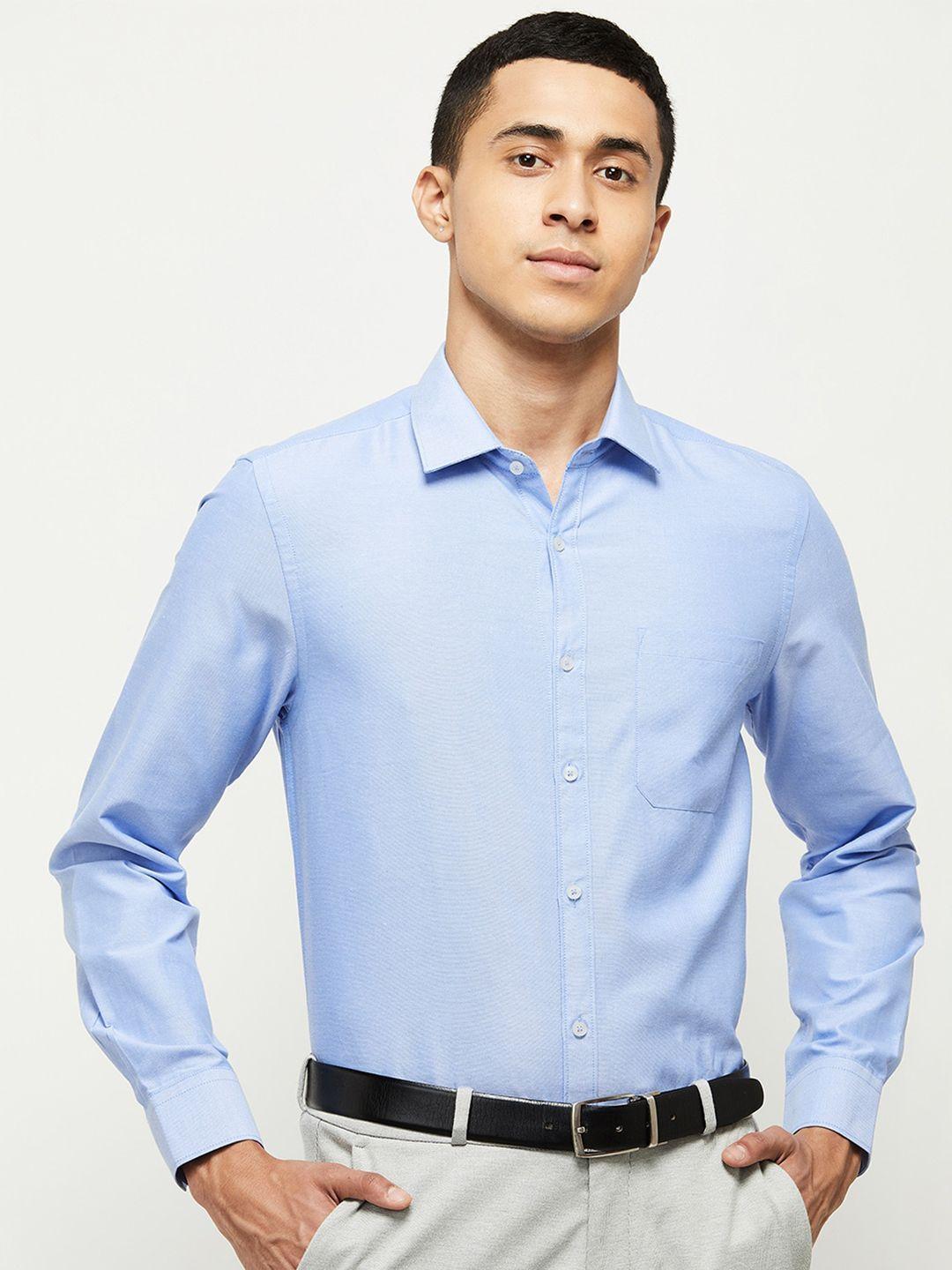 max men blue semiformal shirt