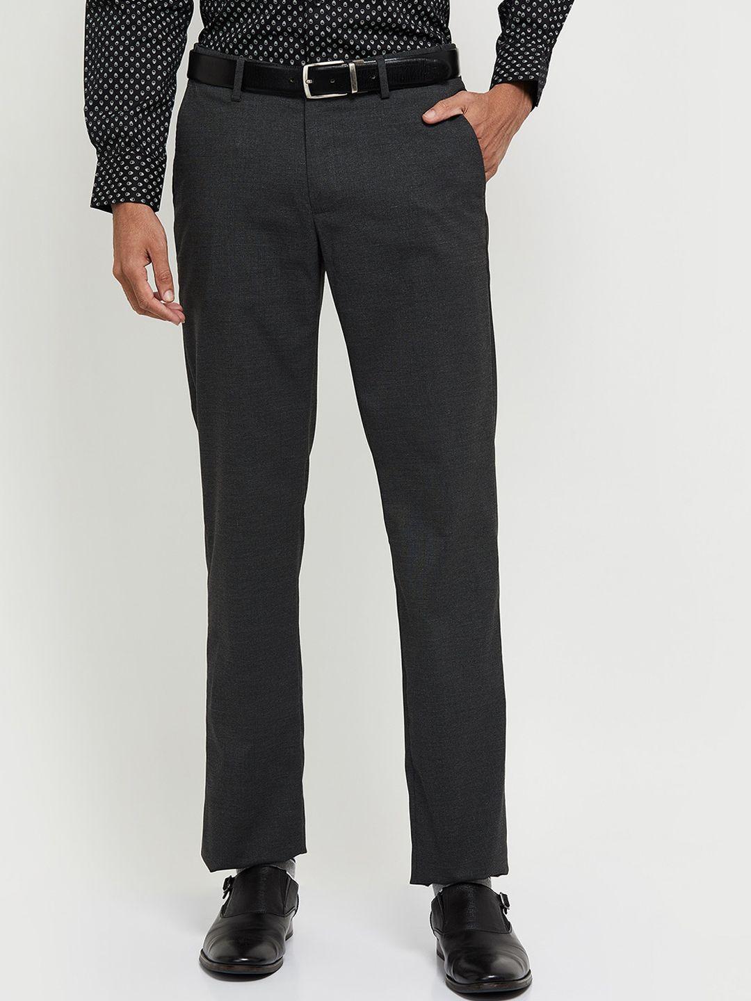 max men charcoal formal trousers
