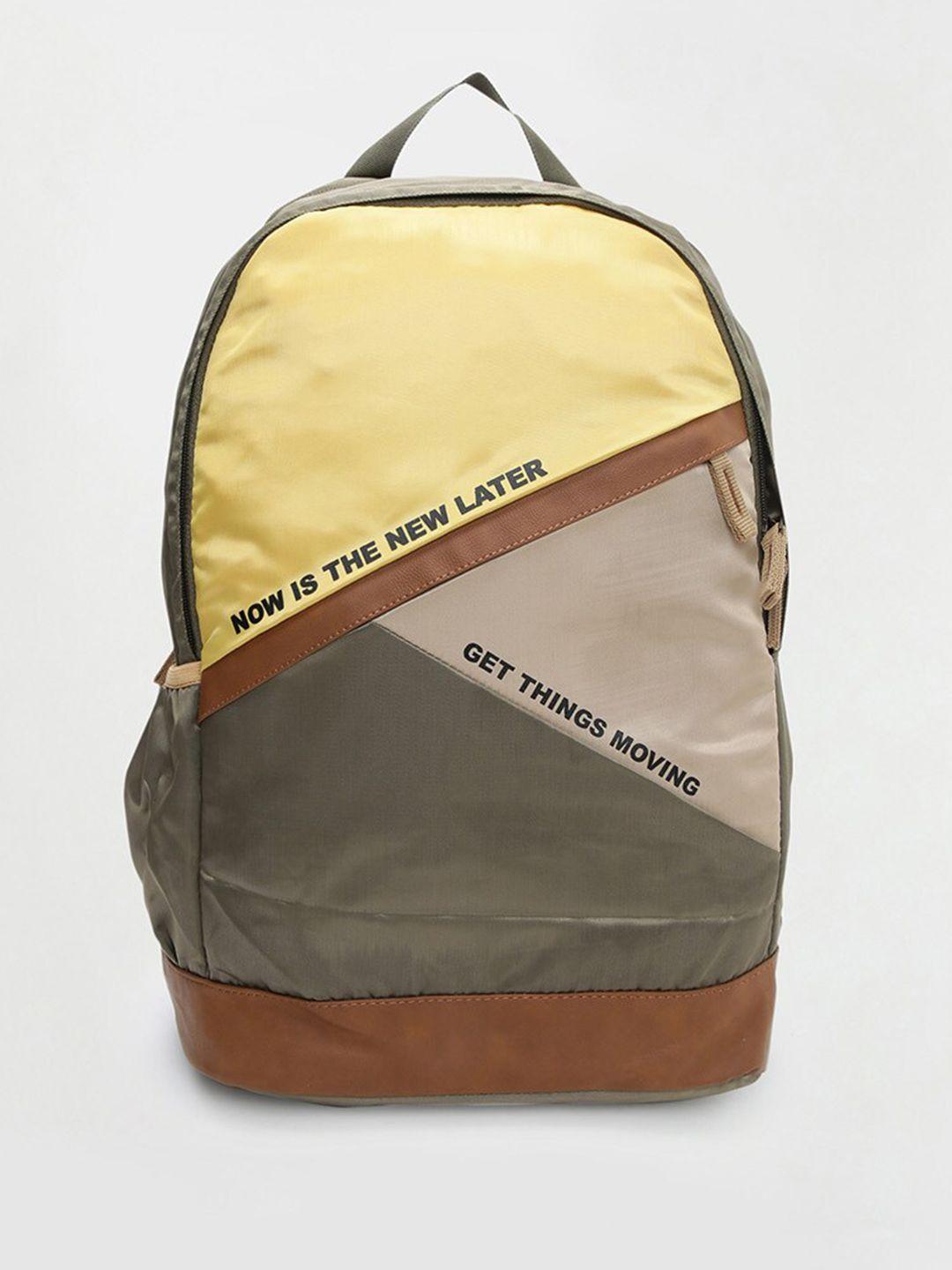 max men colourblocked padded backpack