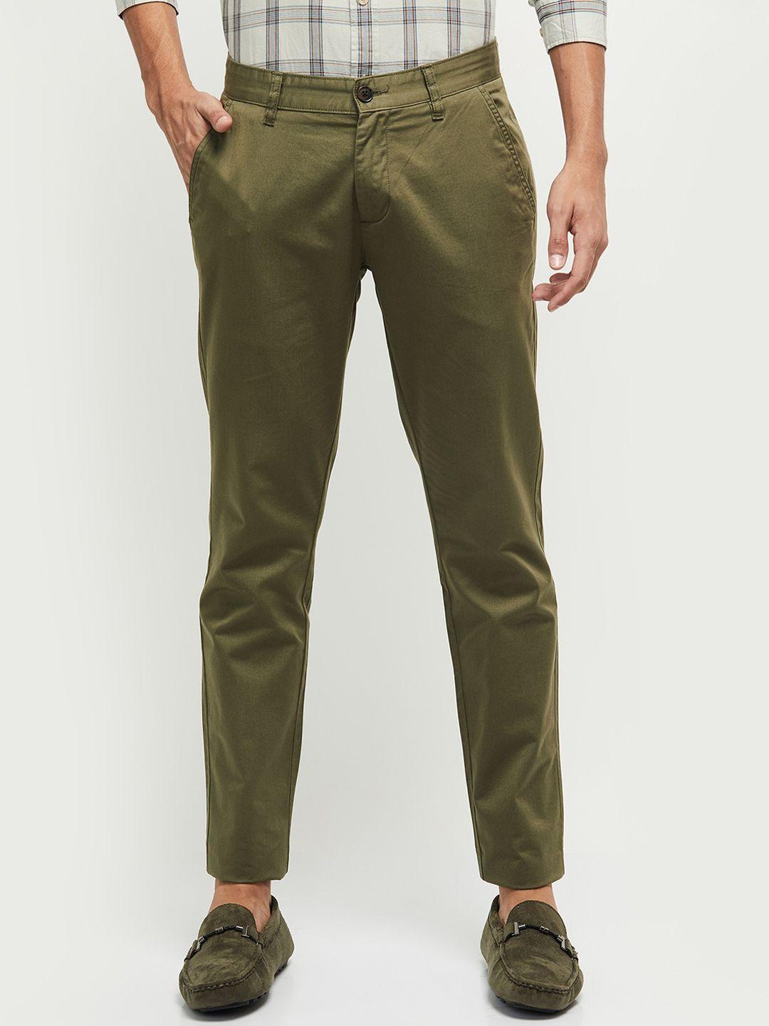 max men green chinos trousers