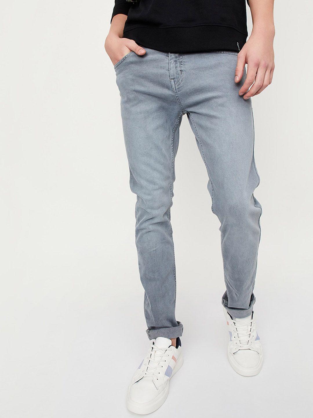 max men grey low distress light fade jeans