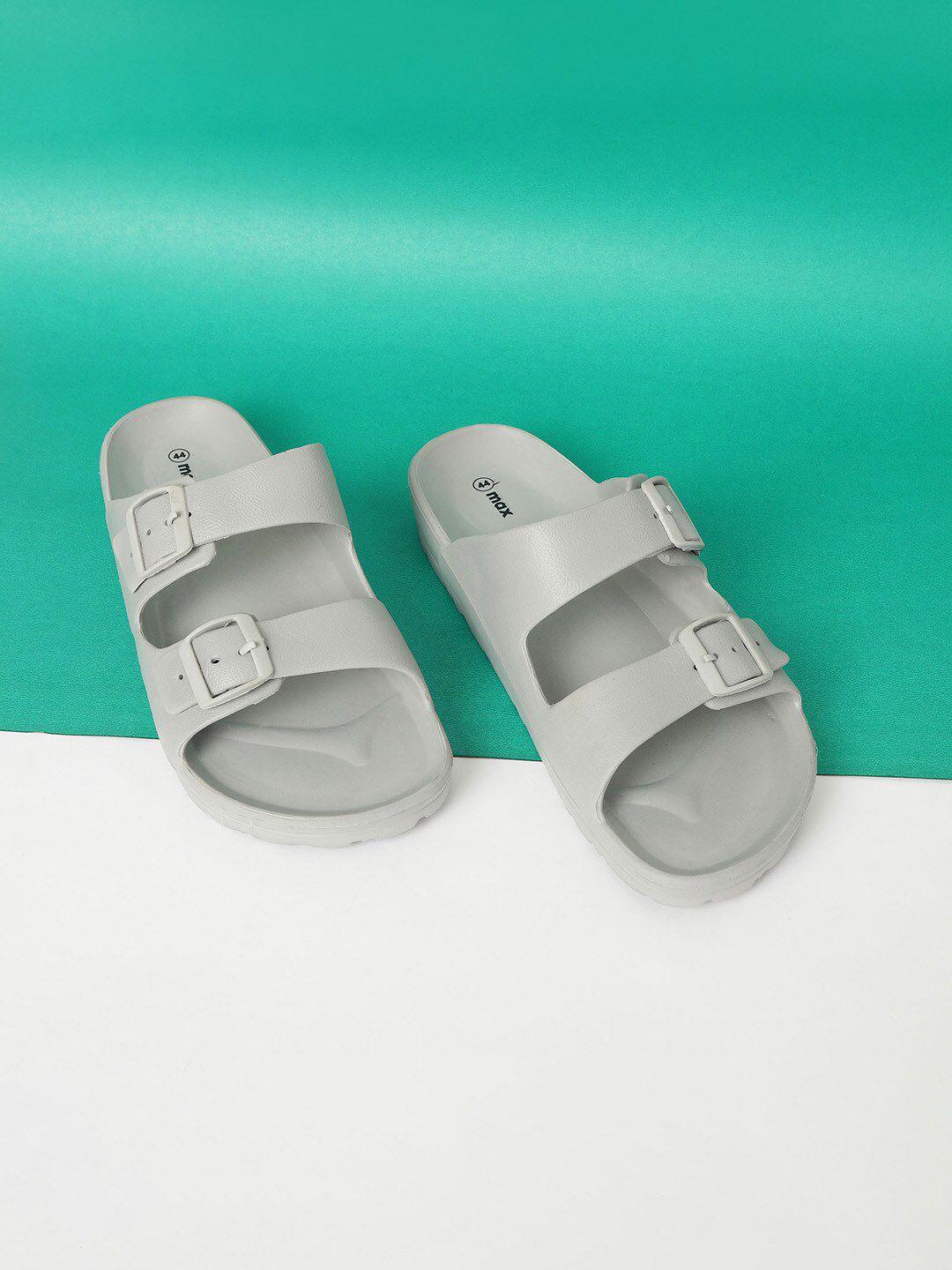 max men grey pu comfort sandals