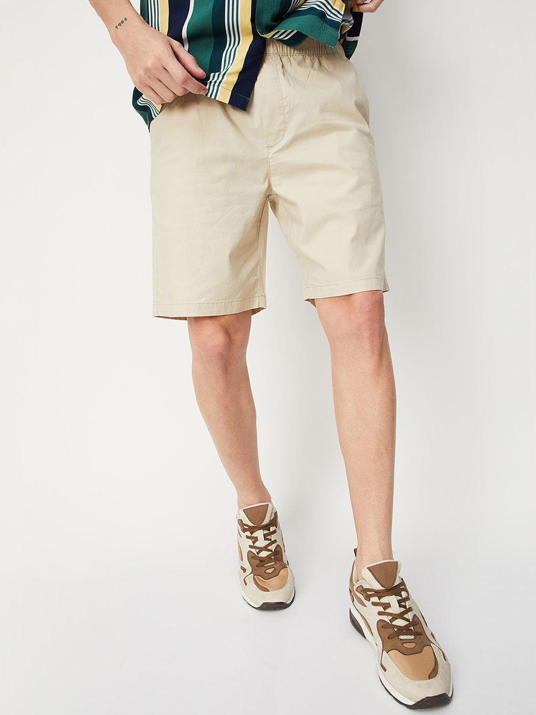 max men mid-rise cotton shorts