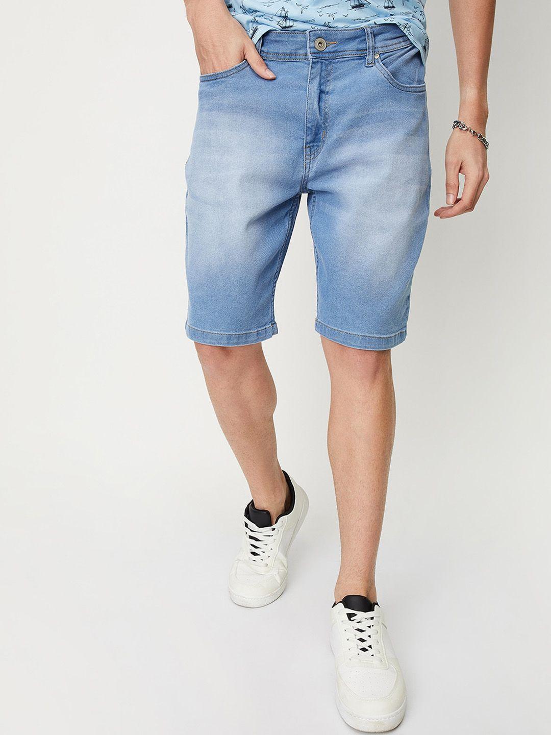 max men mid-rise denim casual shorts