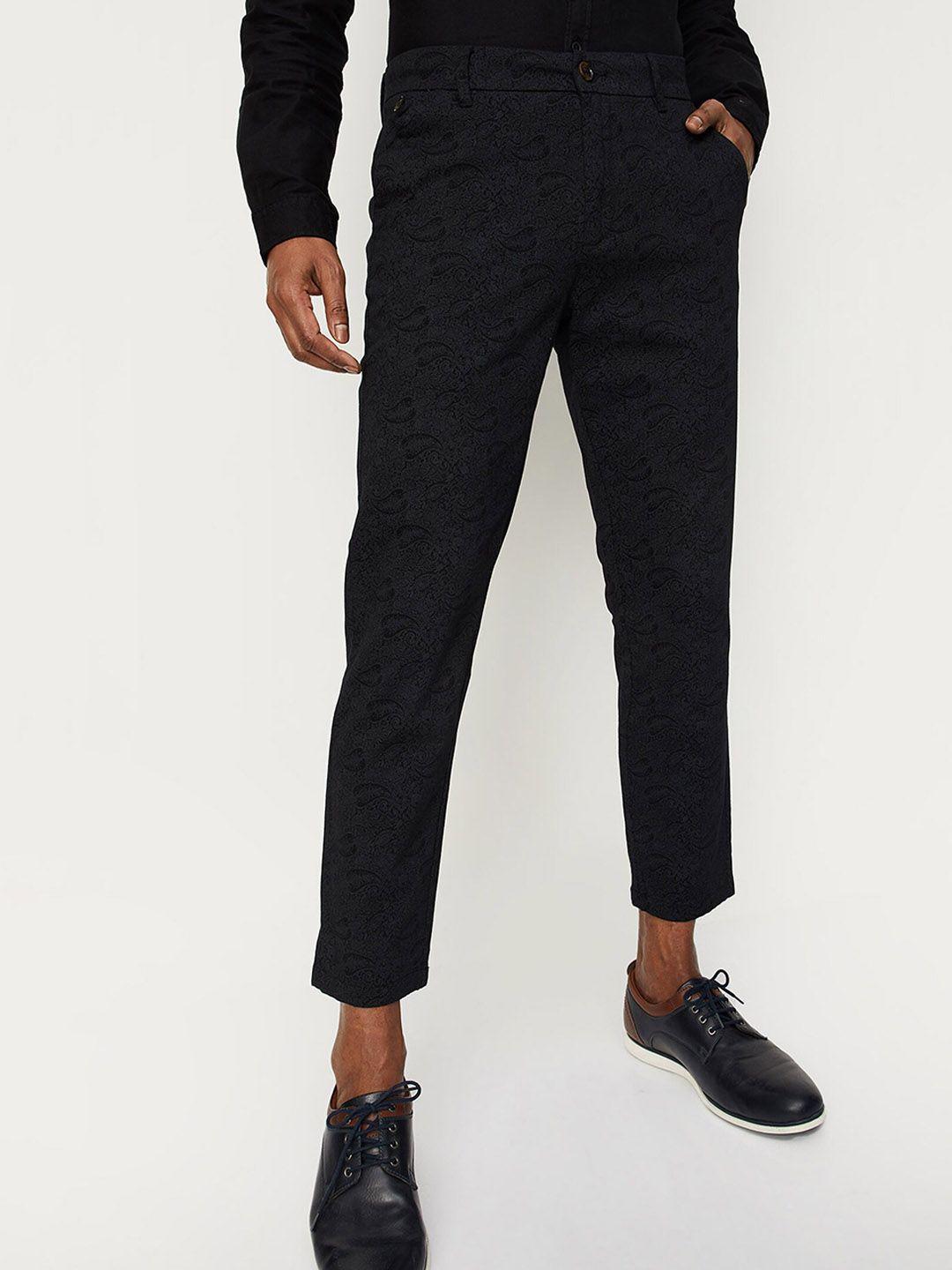 max men mid-rise formal trousers