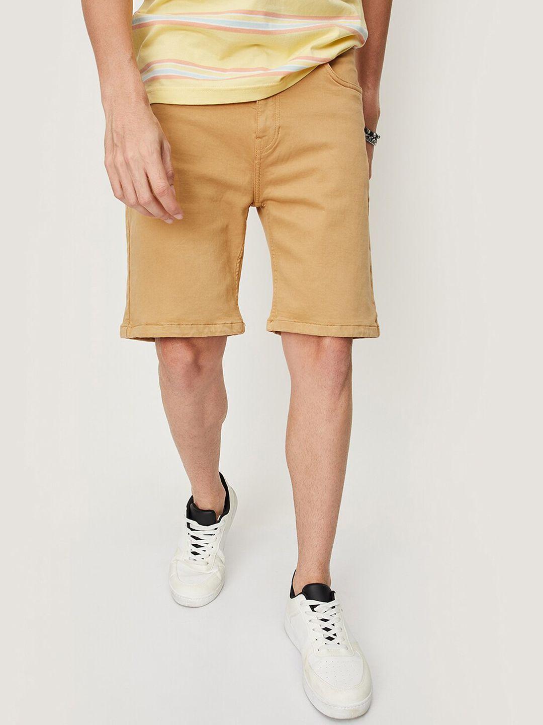 max men mid rise knitted shorts