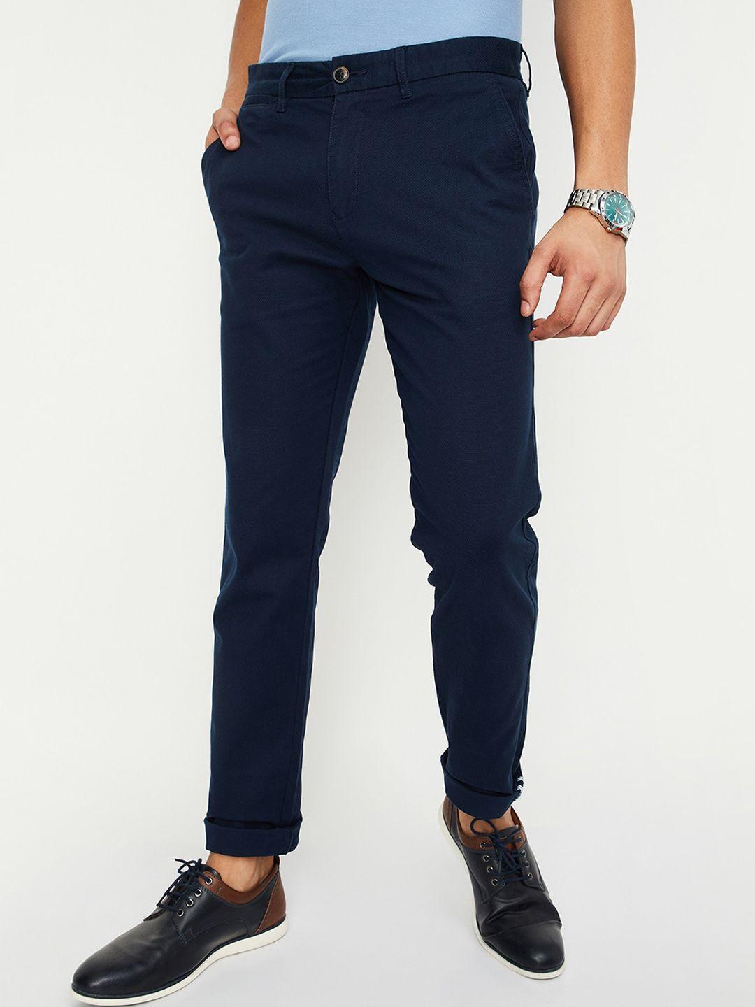 max men mid rise plain chinos