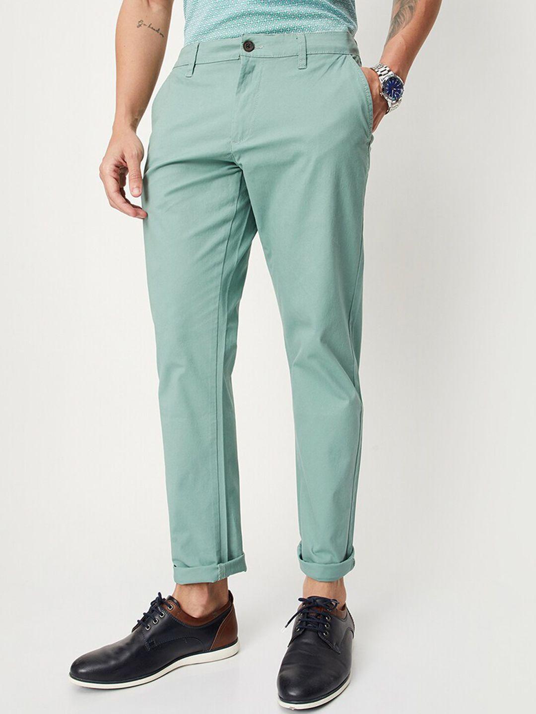 max men mid-rise regular chinos trousers
