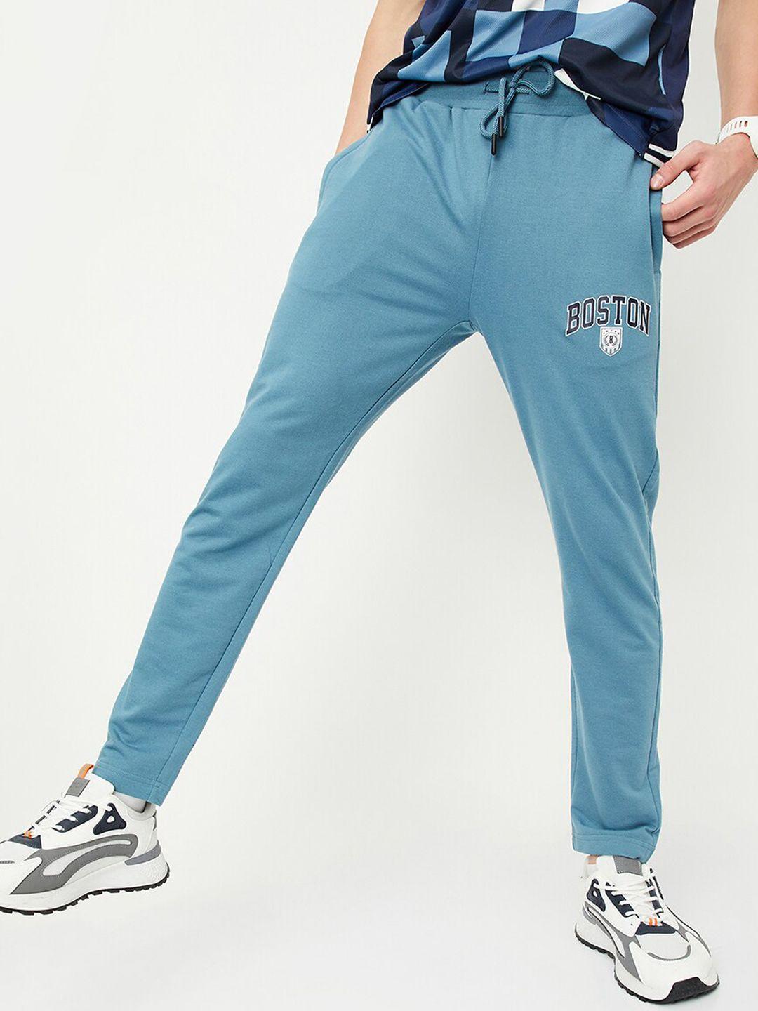 max men mid-rise regular fit track pants