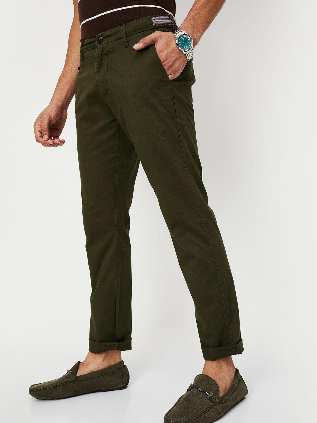 max men mid-rise trousers