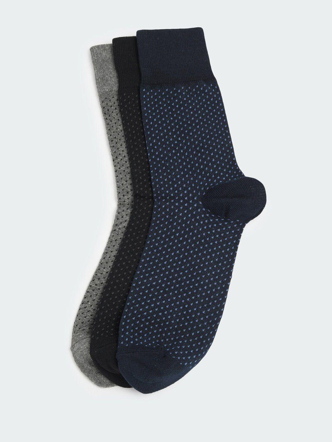 max men pack of 3 patterned ankle length socks