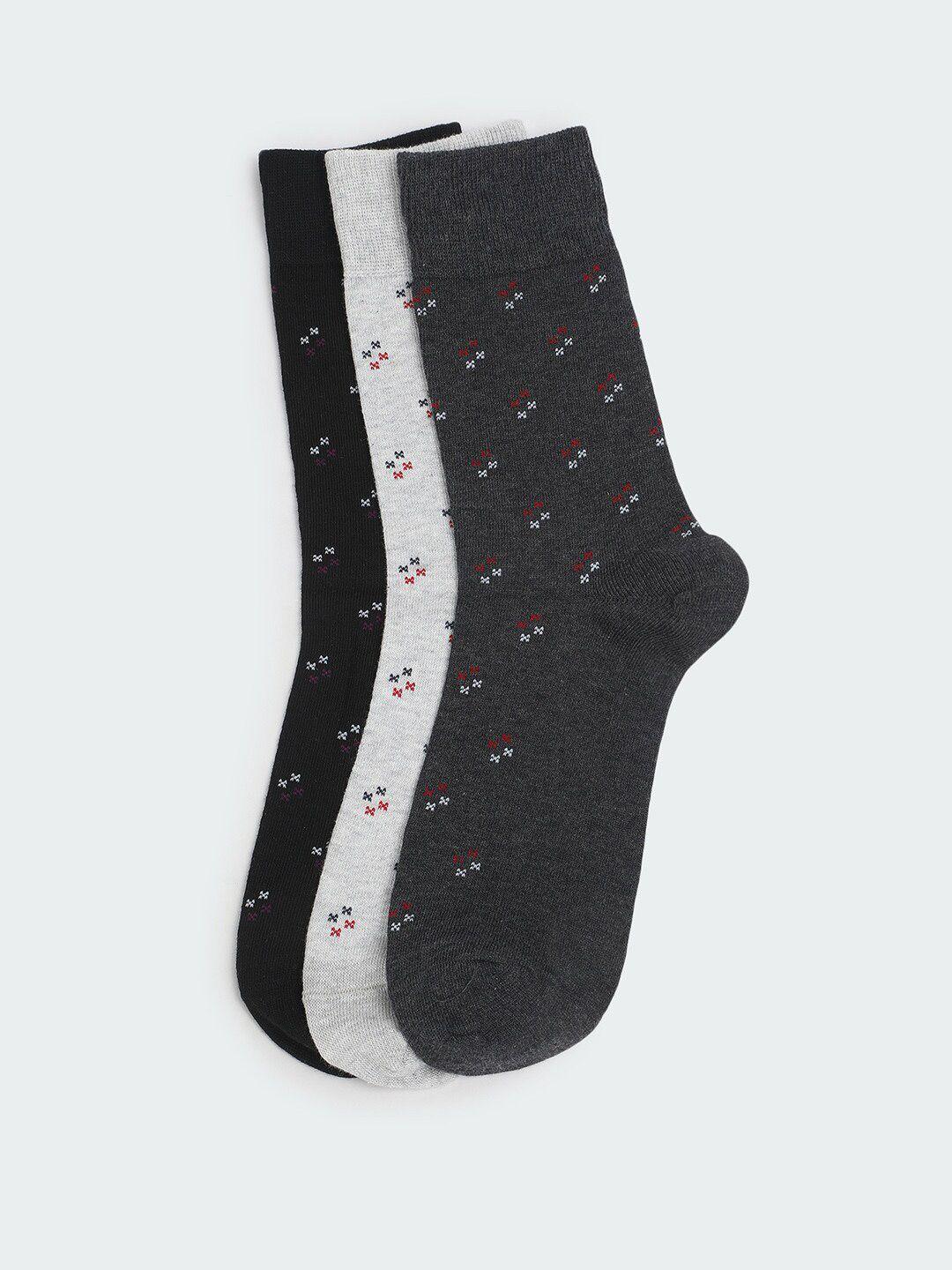 max men pack of 3 patterned ankle length socks