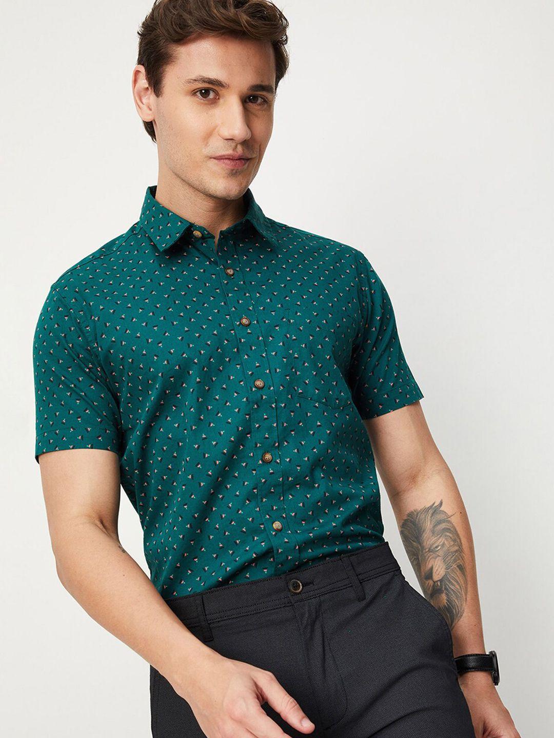 max men pure cotton regular fit casual shirt