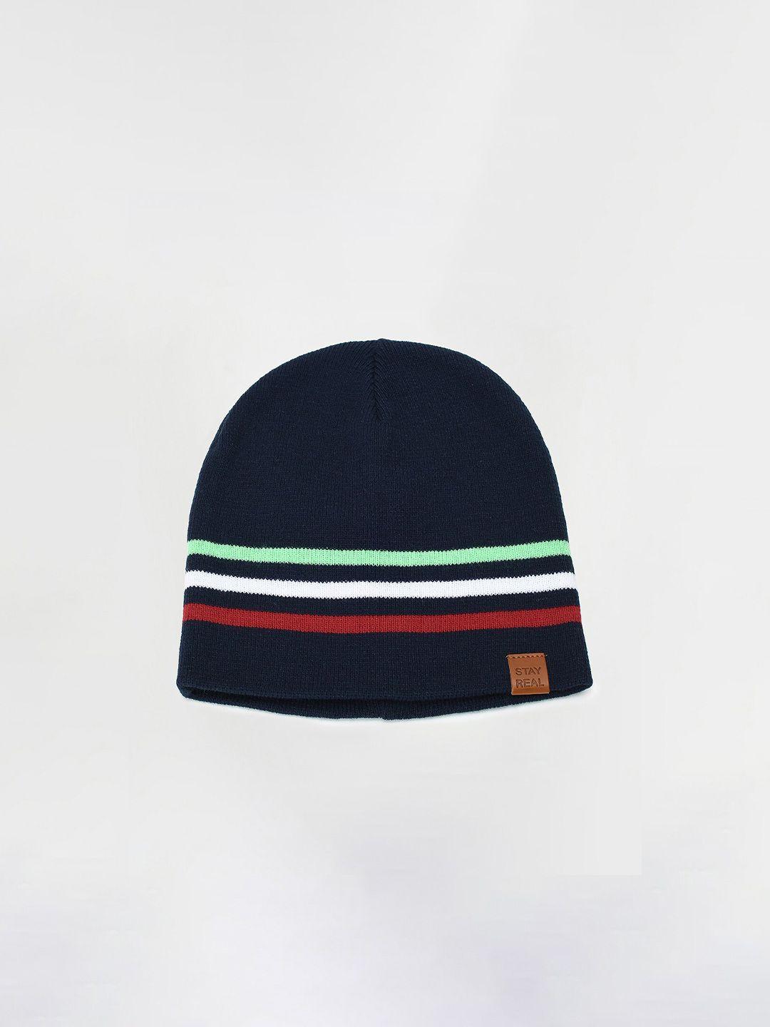 max men self design acrylic beanie