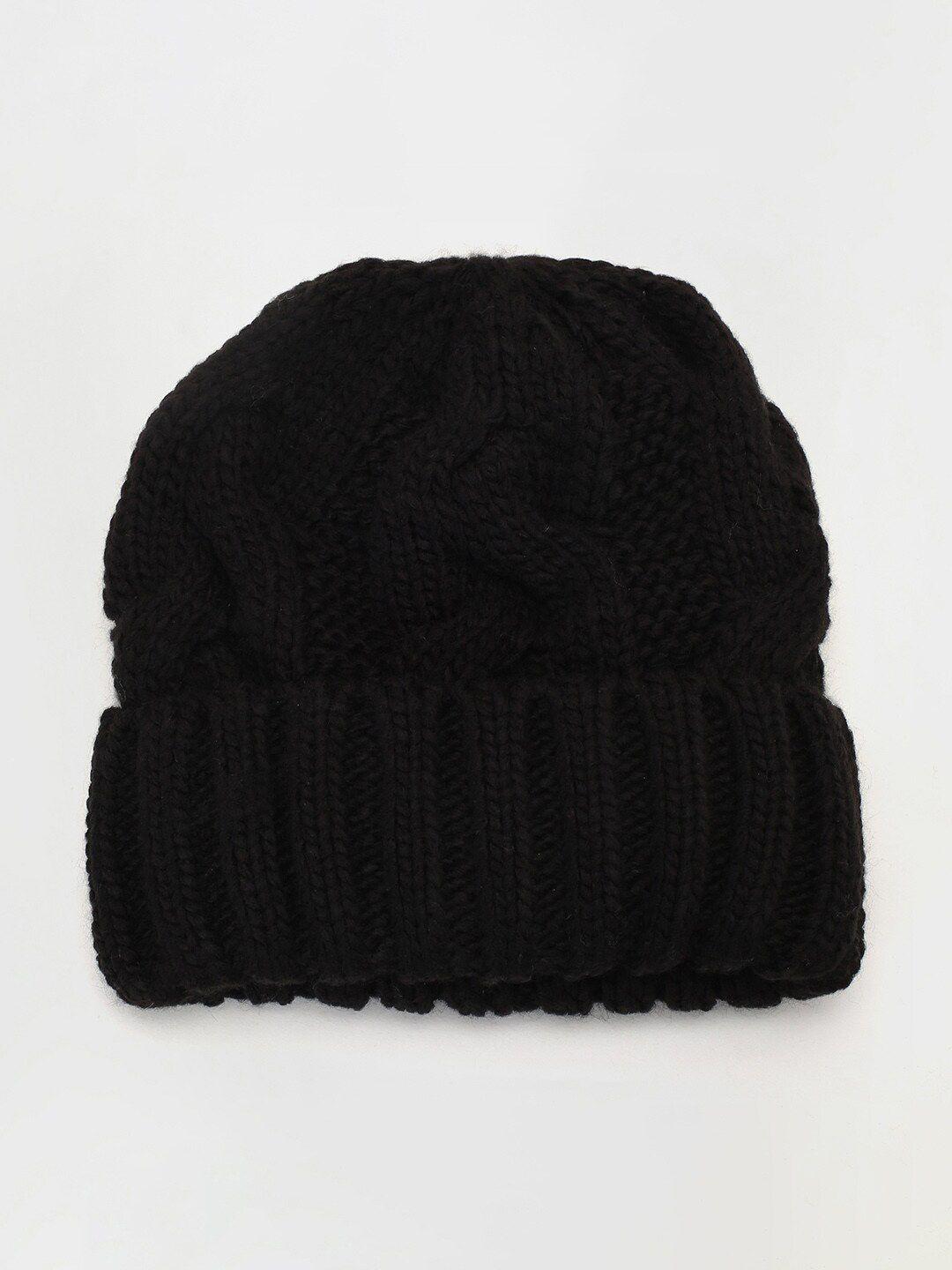 max men self design acrylic beanie