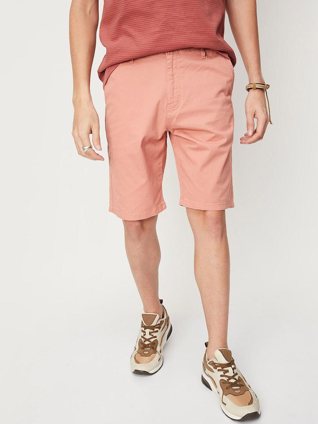 max men slim fit mid-rise regular shorts