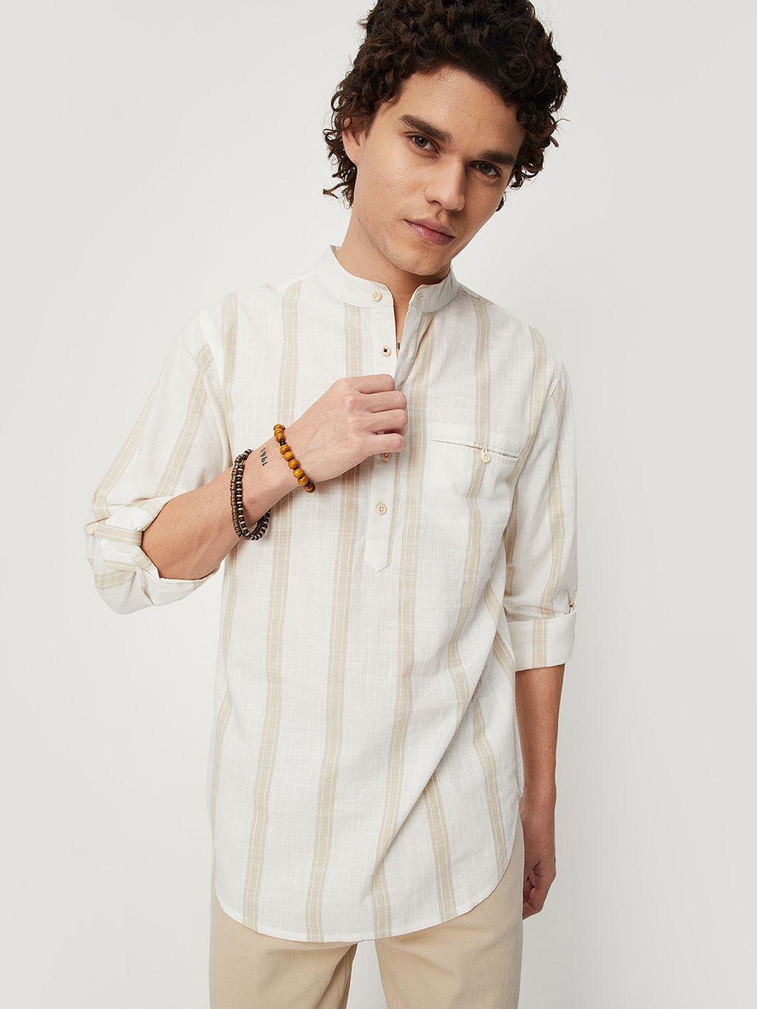 max men striped pure cotton kurta