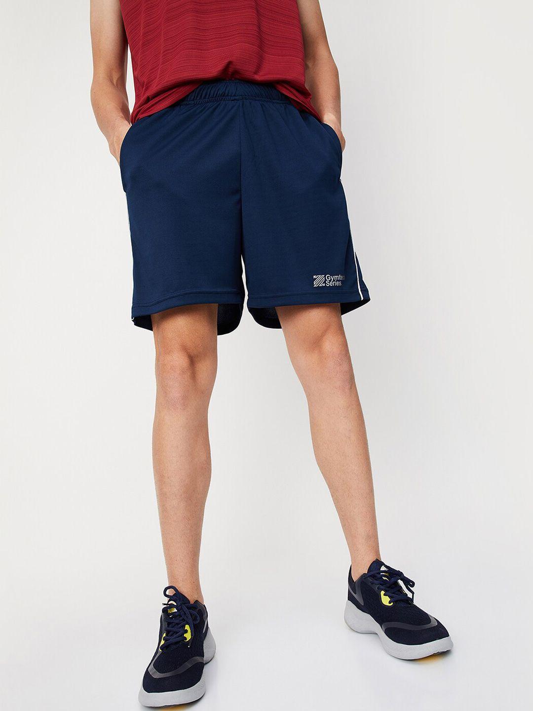 max men teal mid-rise regular shorts