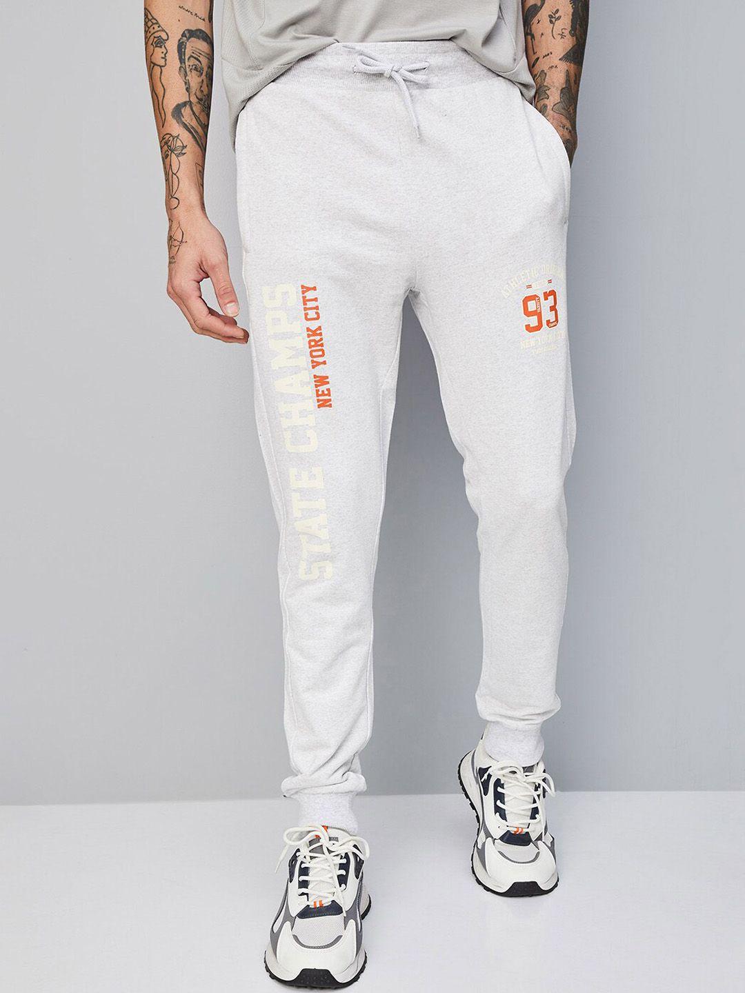 max men typography printed joggers