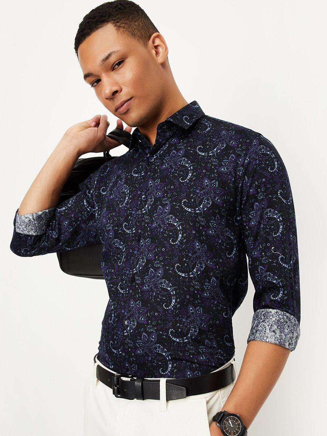 max paisley printed pure cotton casual shirt