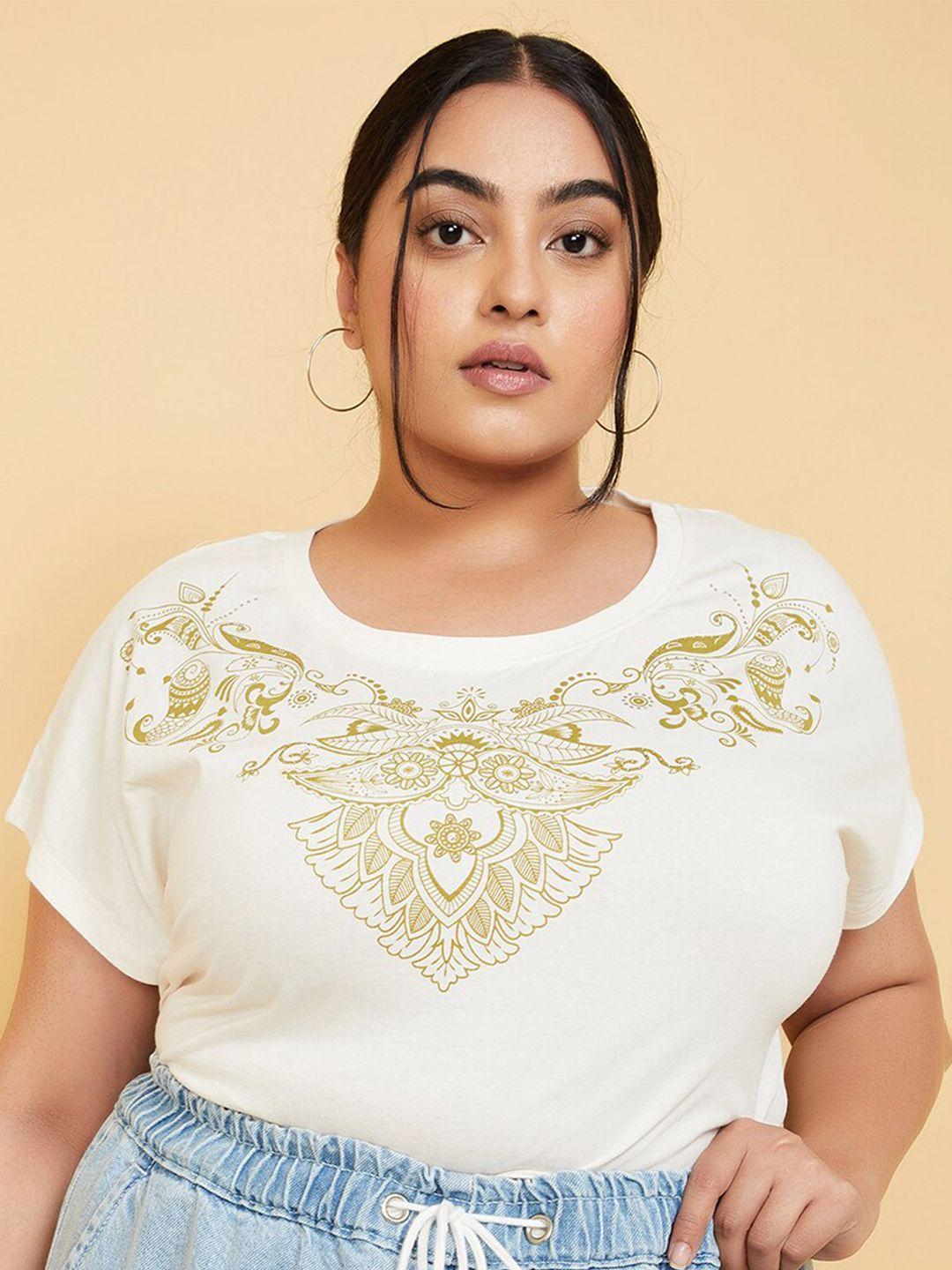 max plus size ethnic motifs printed t-shirt