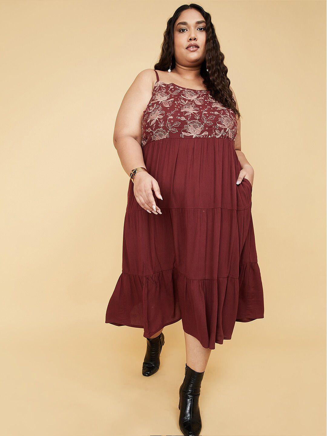 max plus size floral midi dress