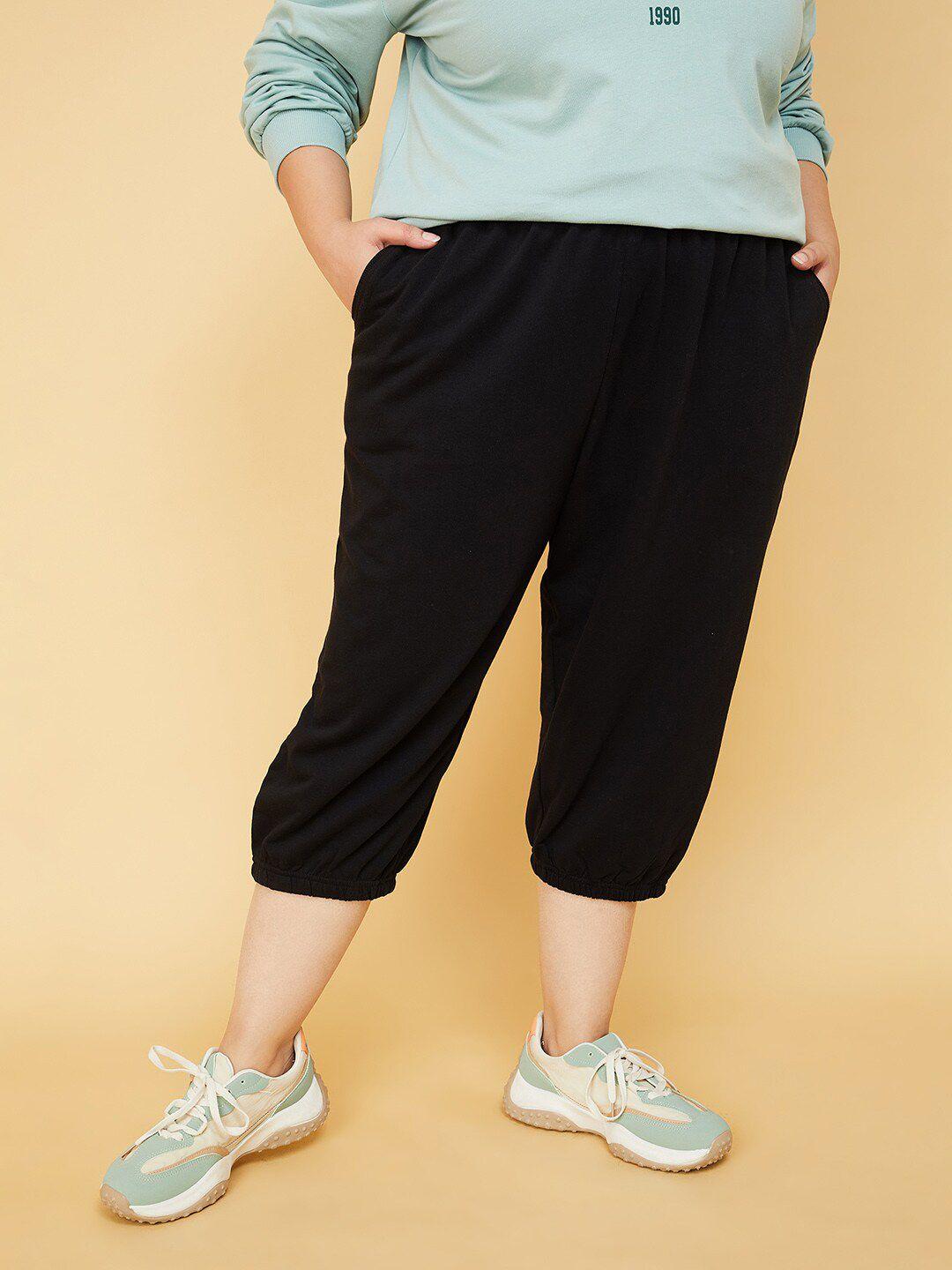 max plus size mid-rise pure cotton capris