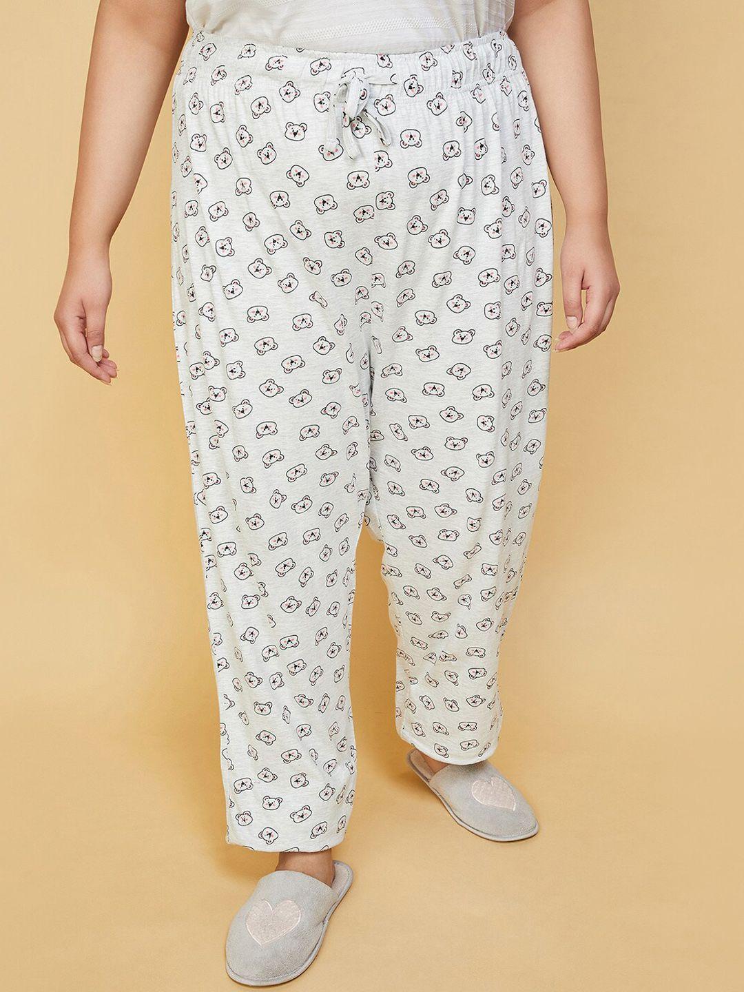 max plus size printed cotton lounge pants