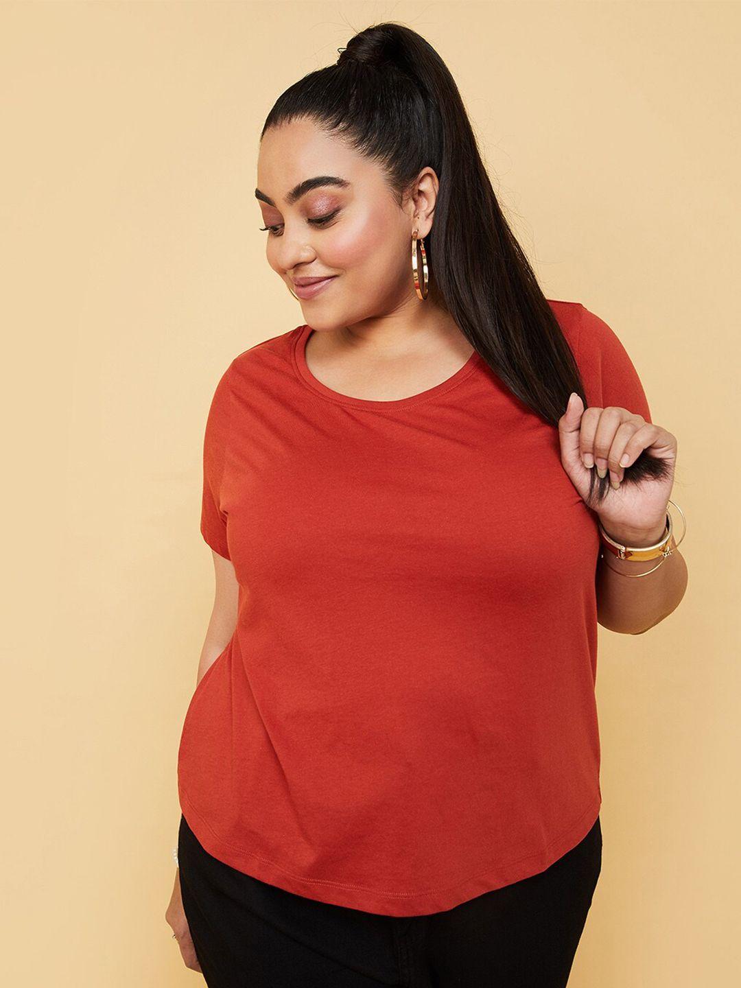 max plus size round neck casual t-shirt