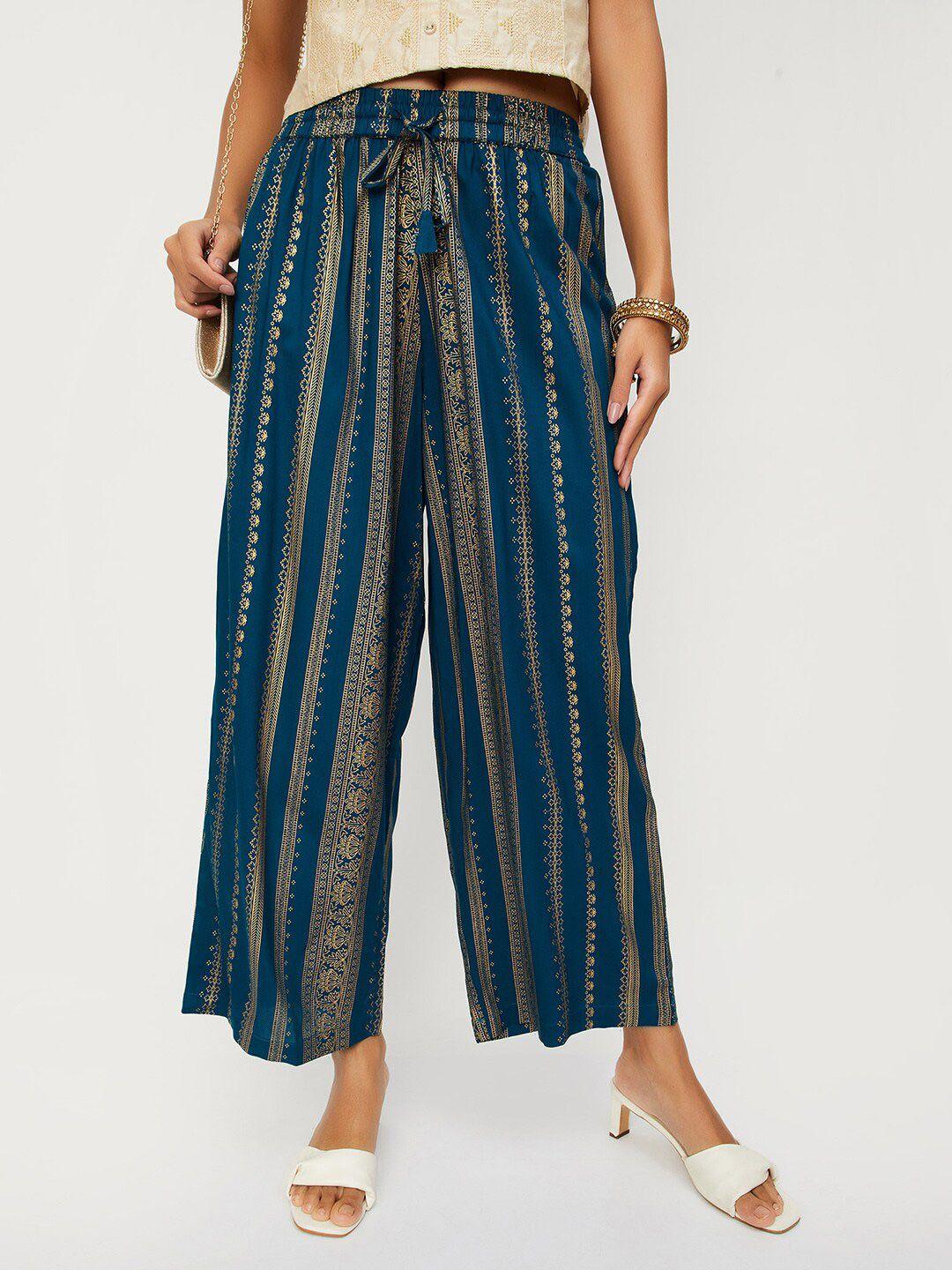 max printed ethnic palazzos