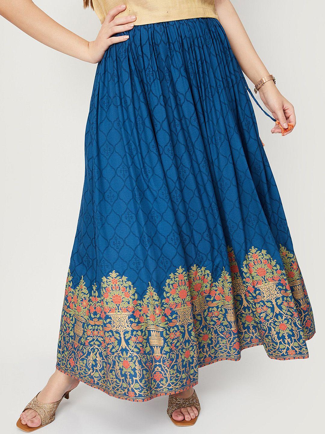 max printed maxi flared skirts