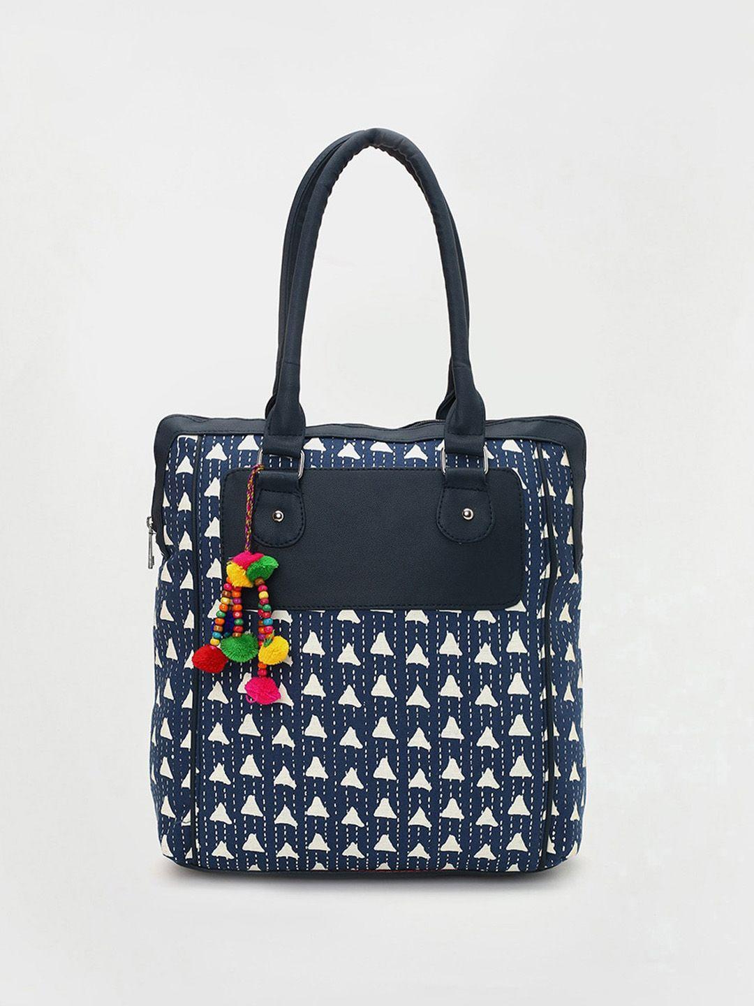 max printed oversized structured cotton tote bag