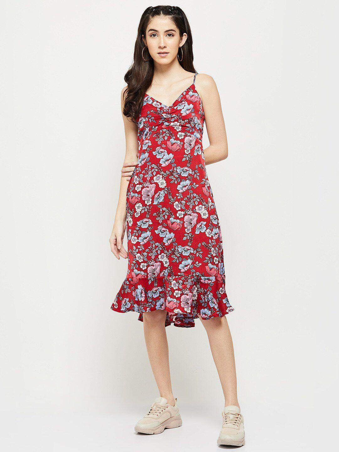 max red & pink floral dress