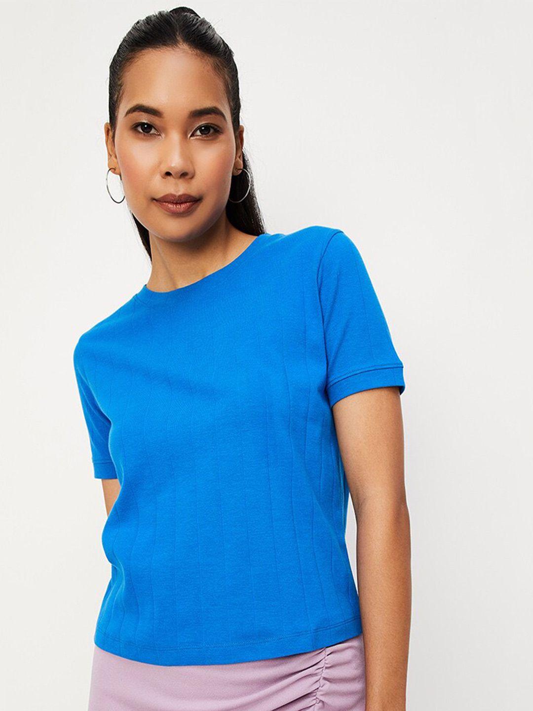 max round neck knitted cotton top