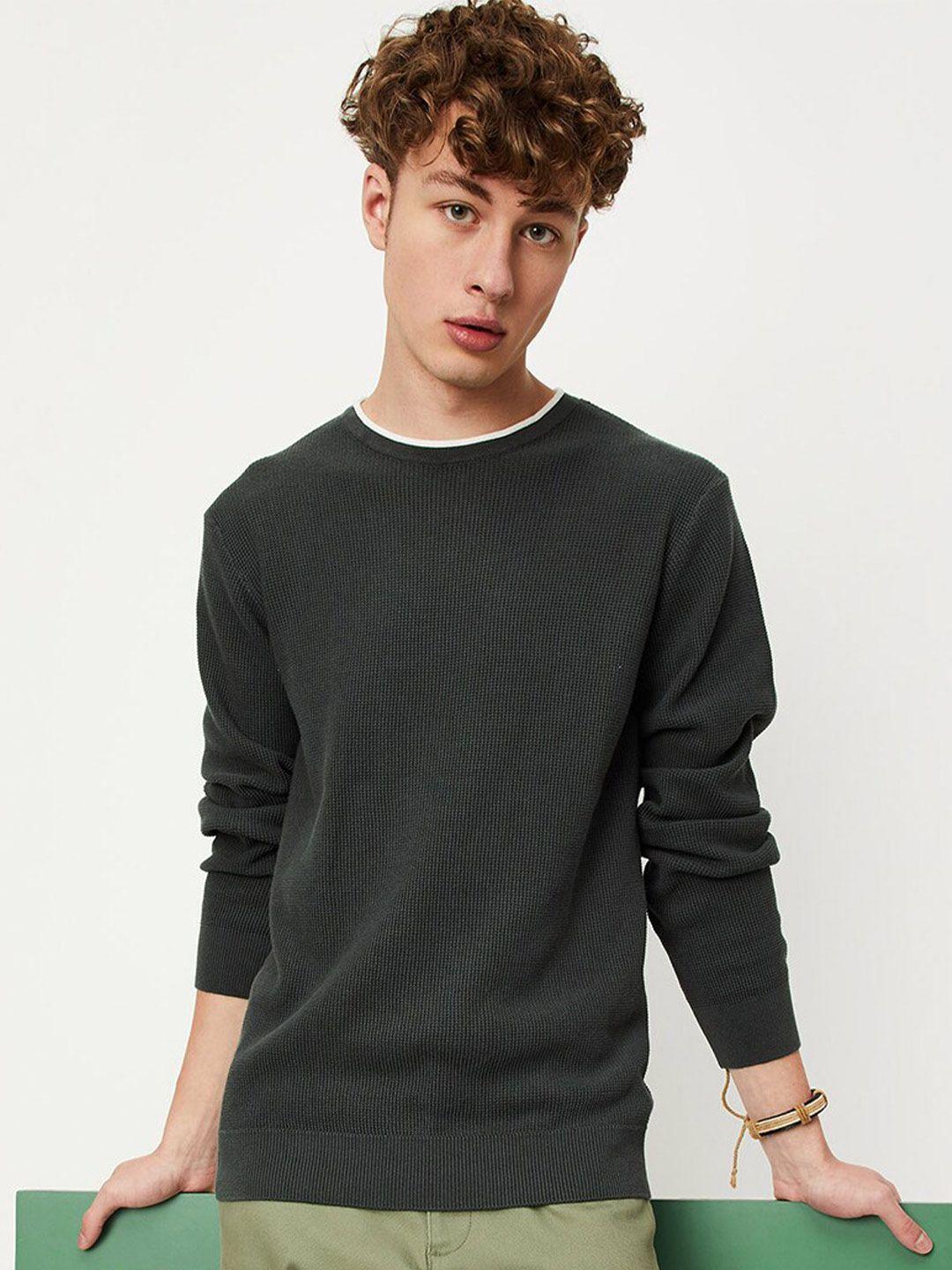 max round neck pure cotton pullover sweaters