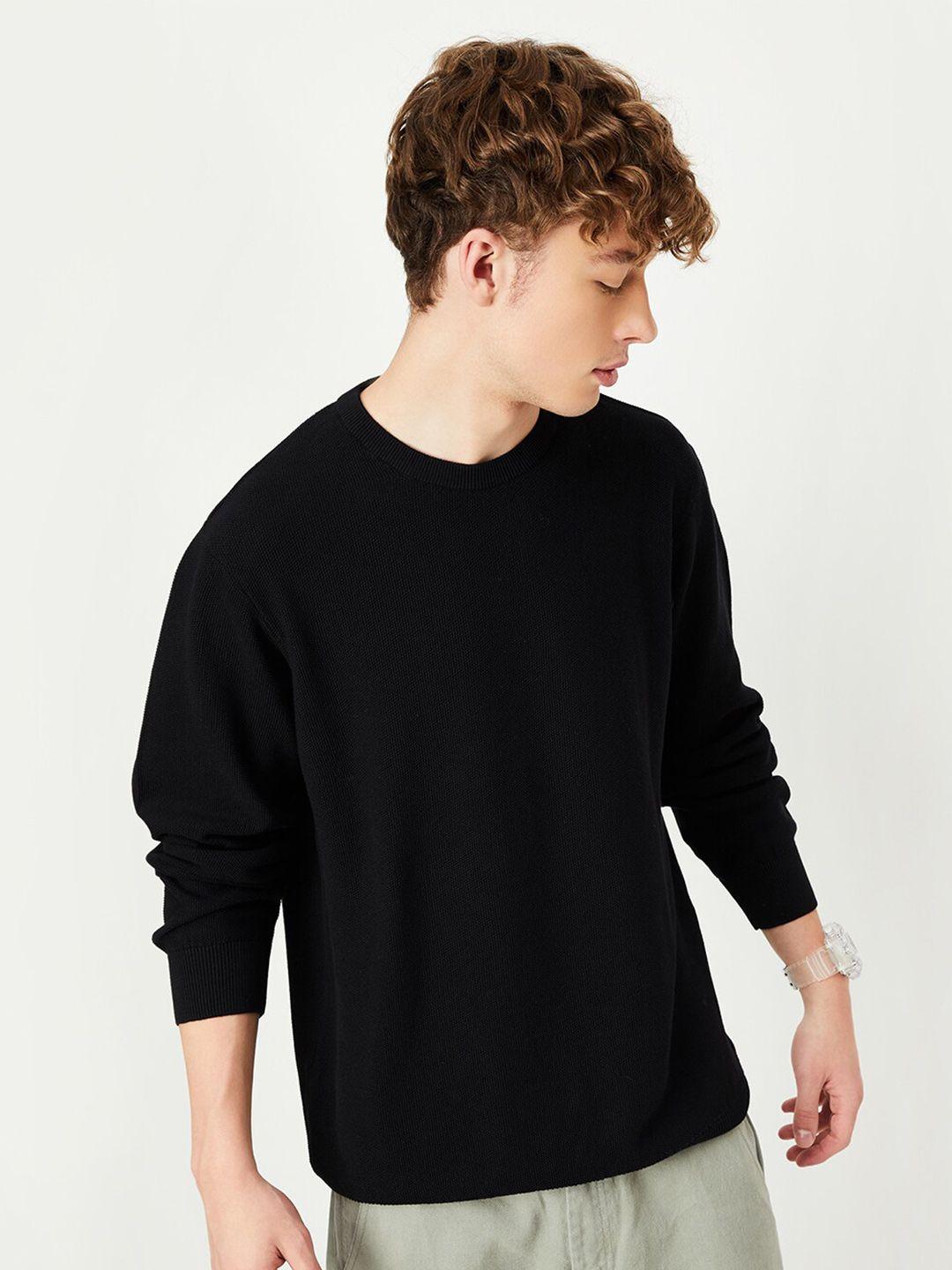 max round neck pure cotton pullover sweaters