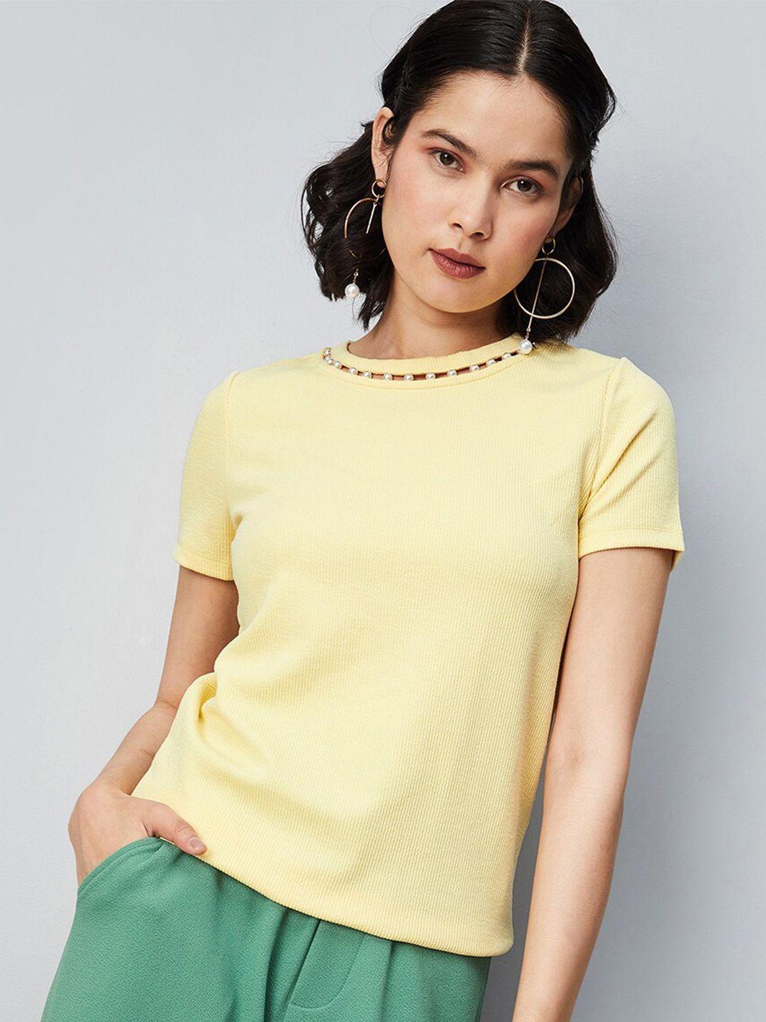 max round neck ribbed cotton top