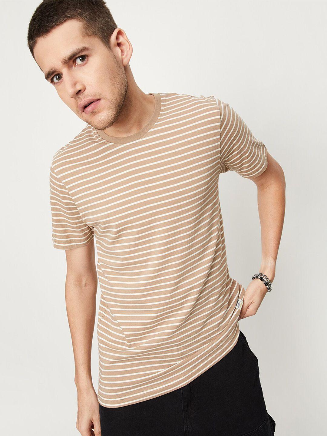 max round neck striped cotton t-shirt