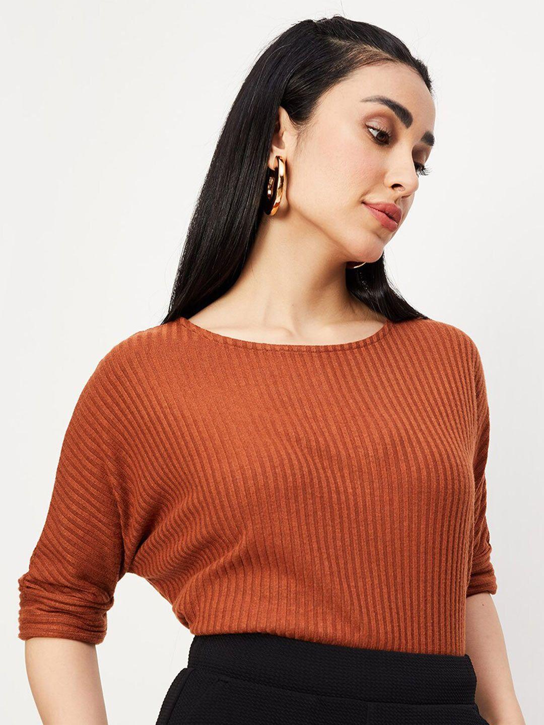 max self design extended sleeves ribbed top