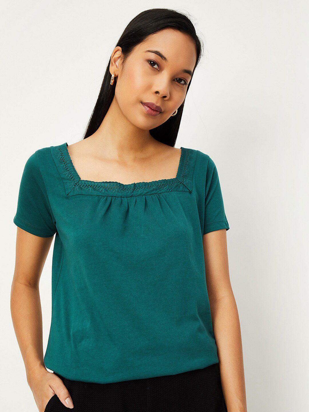 max square neck pure cotton top