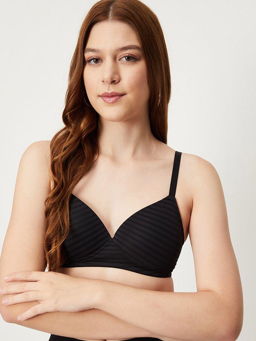 max striped full coverage all day comfort lightly padded bra