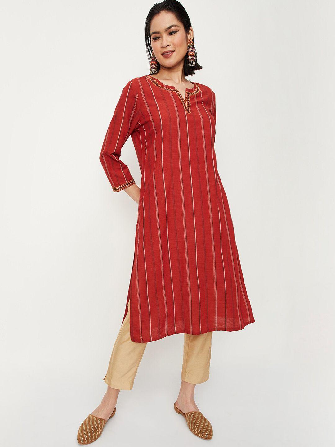 max striped pure cotton kurta