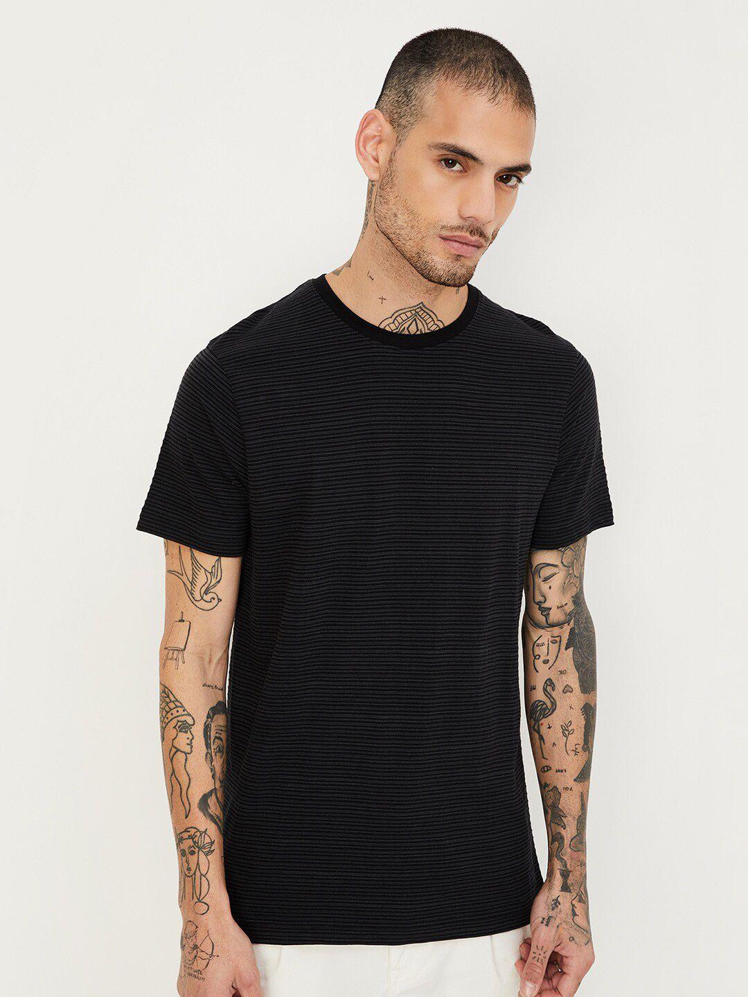 max striped round neck cotton t-shirt