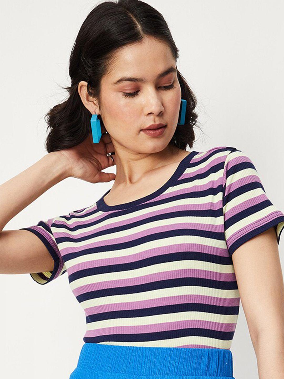 max striped round neck t-shirt