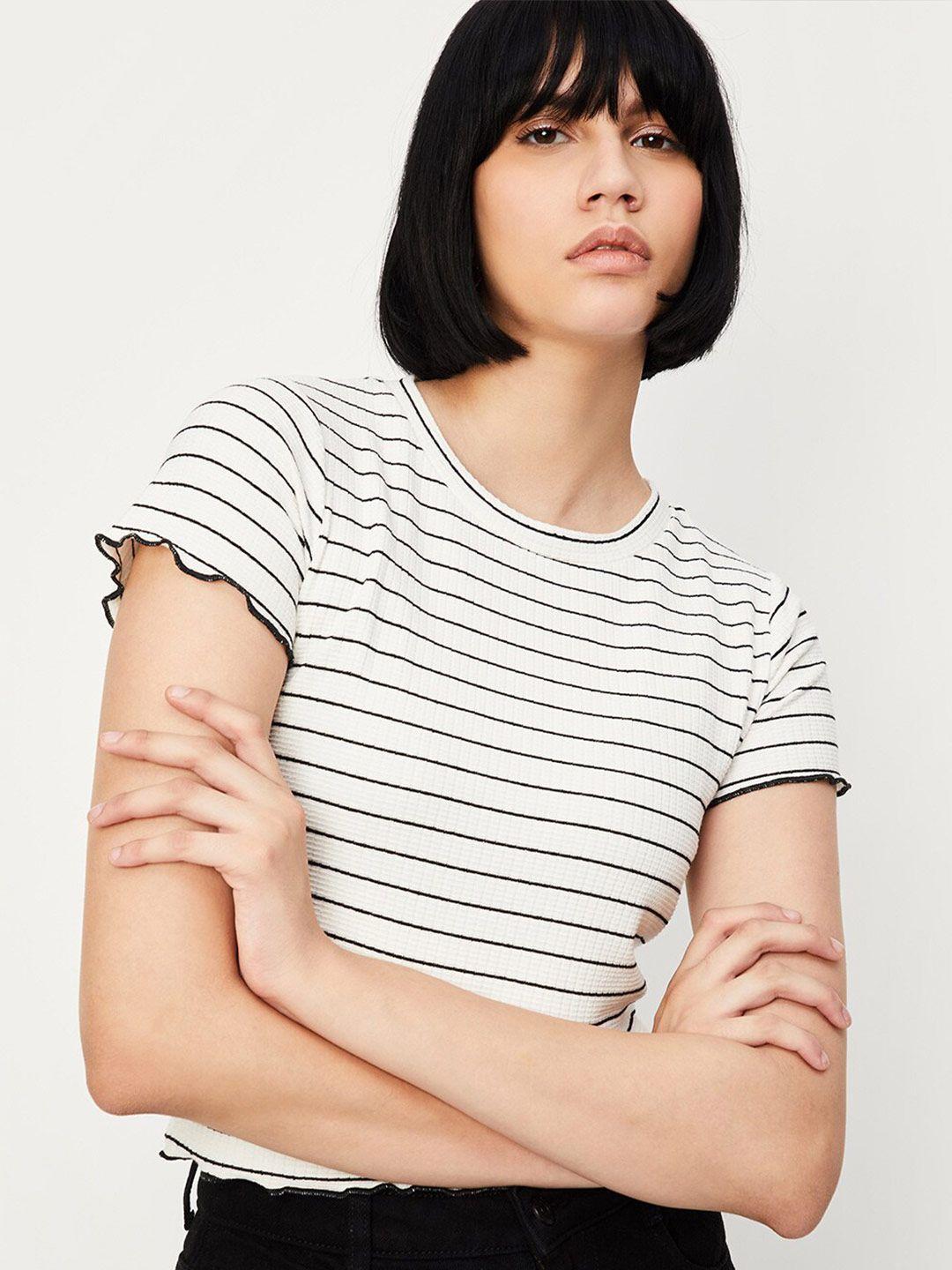 max striped round neck t-shirt