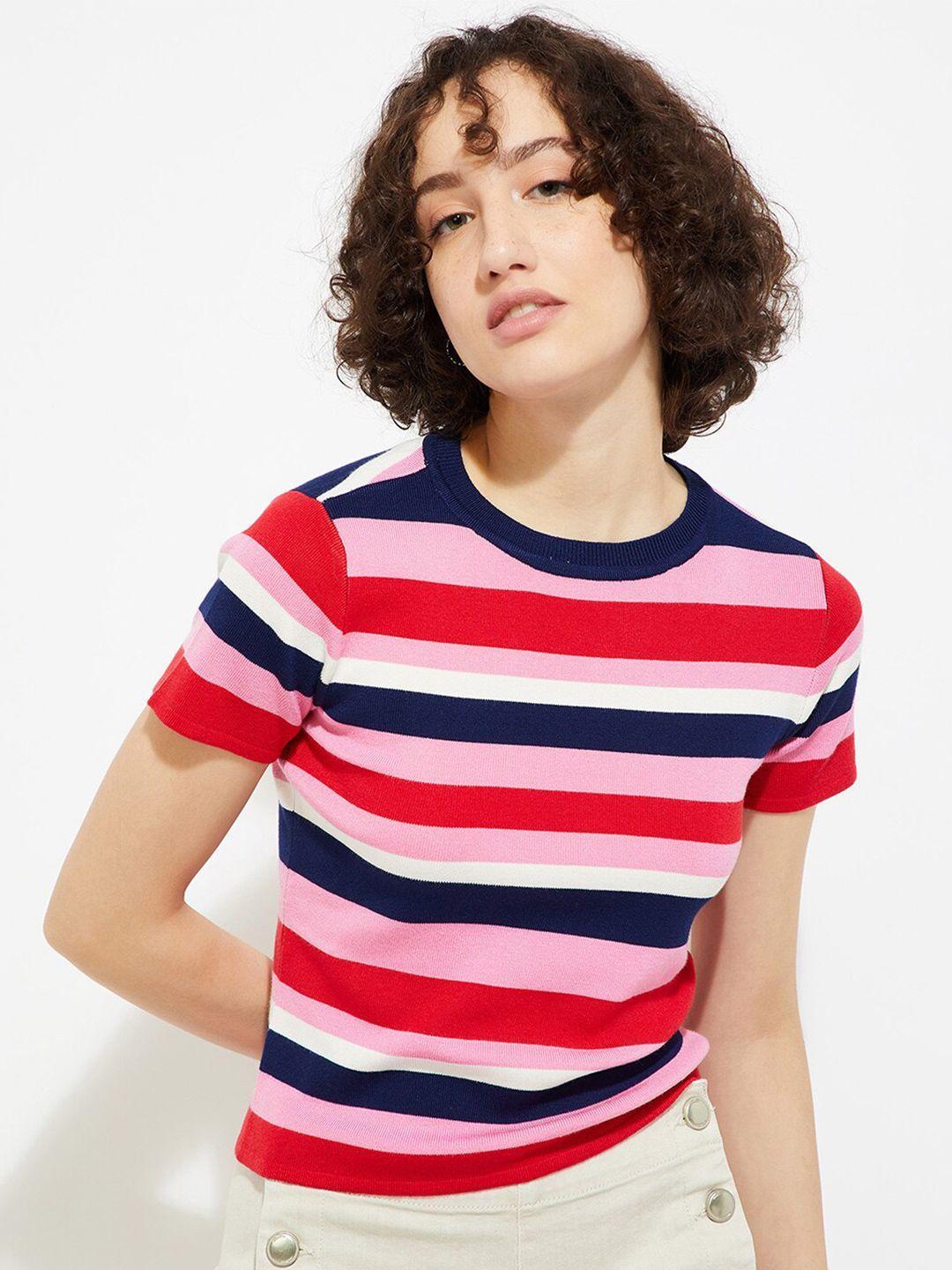 max striped round neck t-shirt